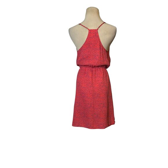 Broadway & Broome pink blue print silk halter mini dress size 4 - Picture 9 of 16